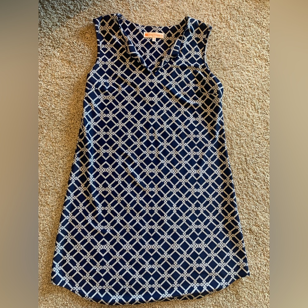 Jude Connally navy And white dress